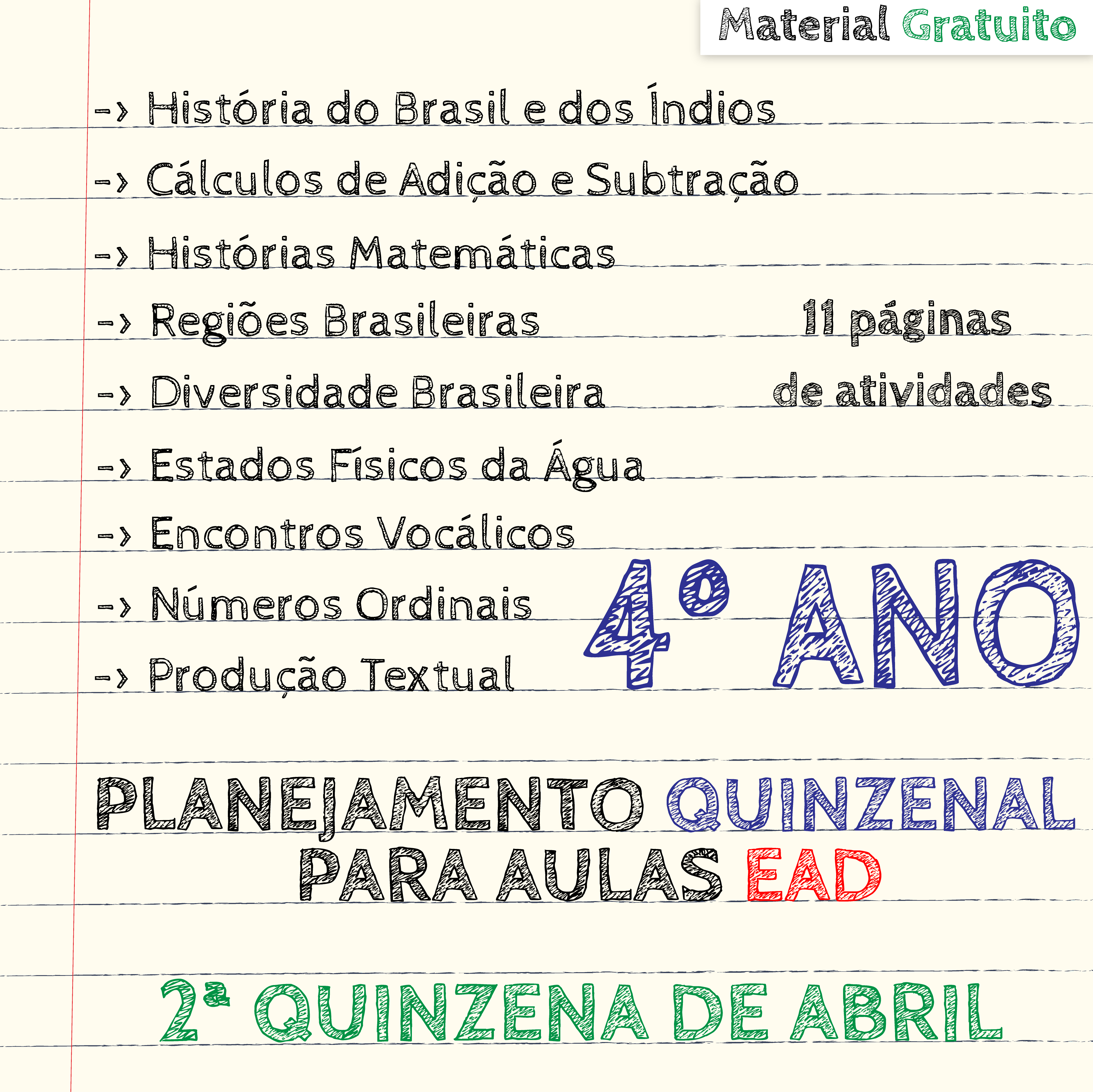 Preview de Planejamento Quinzenal - 4º Ano - 2ª Quinzena de Abril