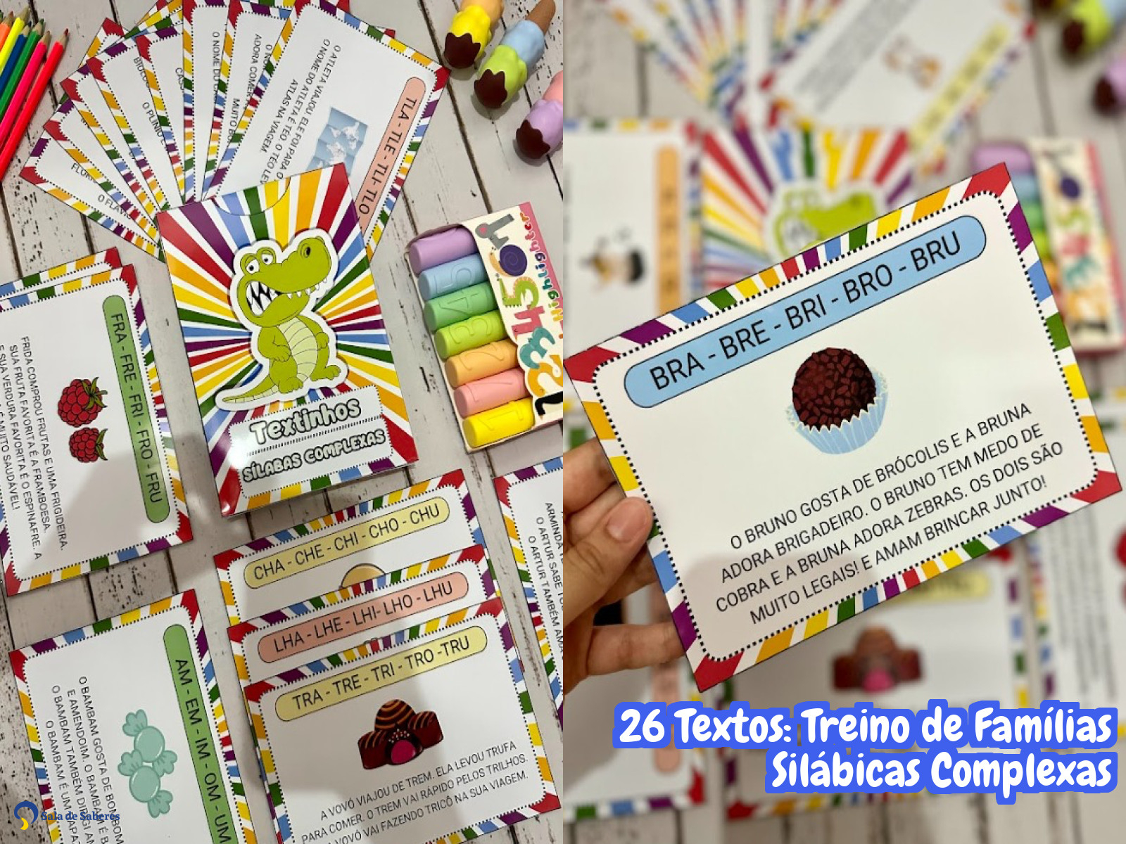 Preview de 26 Textos: Treino de Famílias Silábicas Complexas