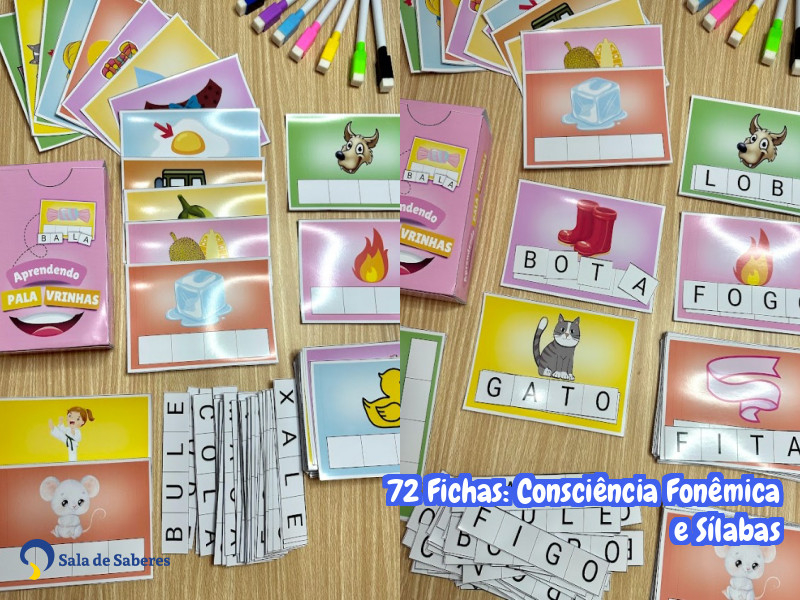 Imagem de 72 Fichas: Consciência Fonêmica e Sílabas