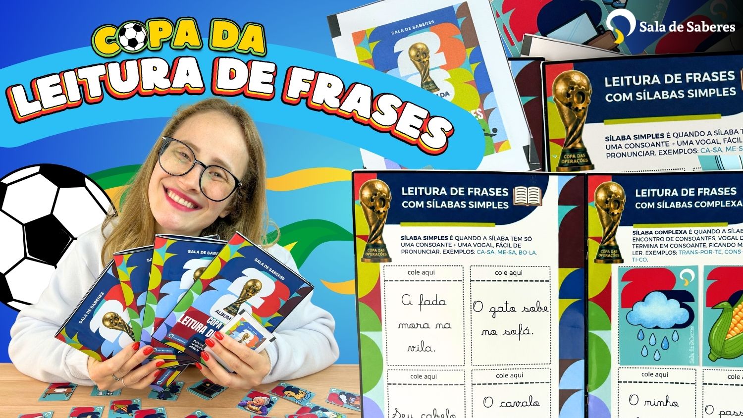 Preview de Álbum da Copa - Leitura de Frases Sílabas Simples e Complexas
