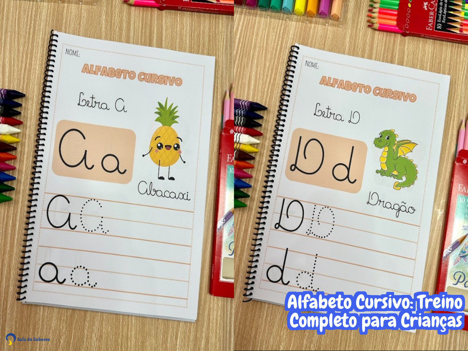 Preview de Alfabeto Cursivo: Treino Completo para Crianças