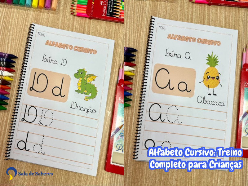 Imagem de Alfabeto Cursivo: Treino Completo para Crianças