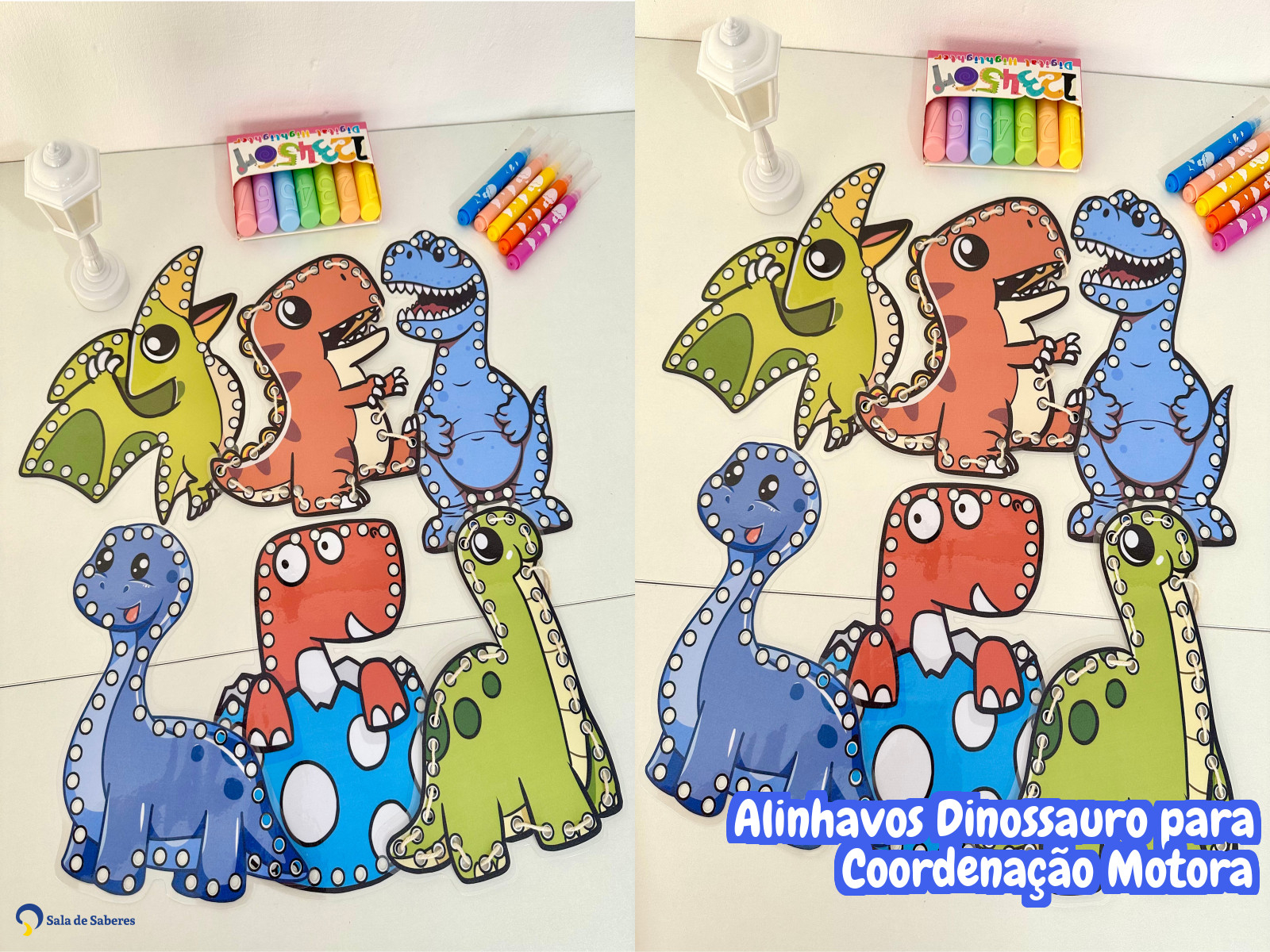 Preview de Alinhavos Dinossauro para Coordenação Motora