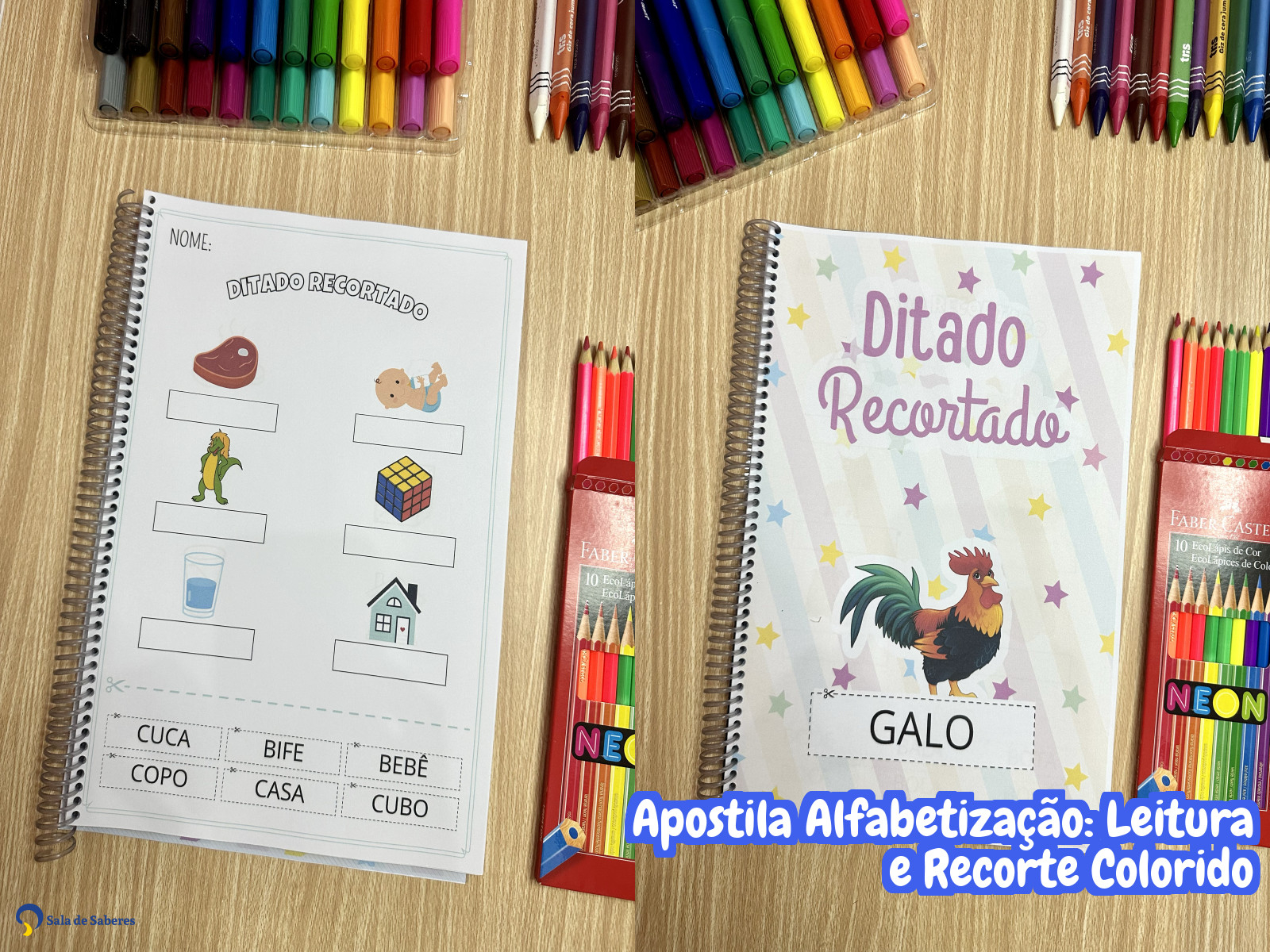 Preview de Apostila Alfabetização: Leitura e Recorte Colorido
