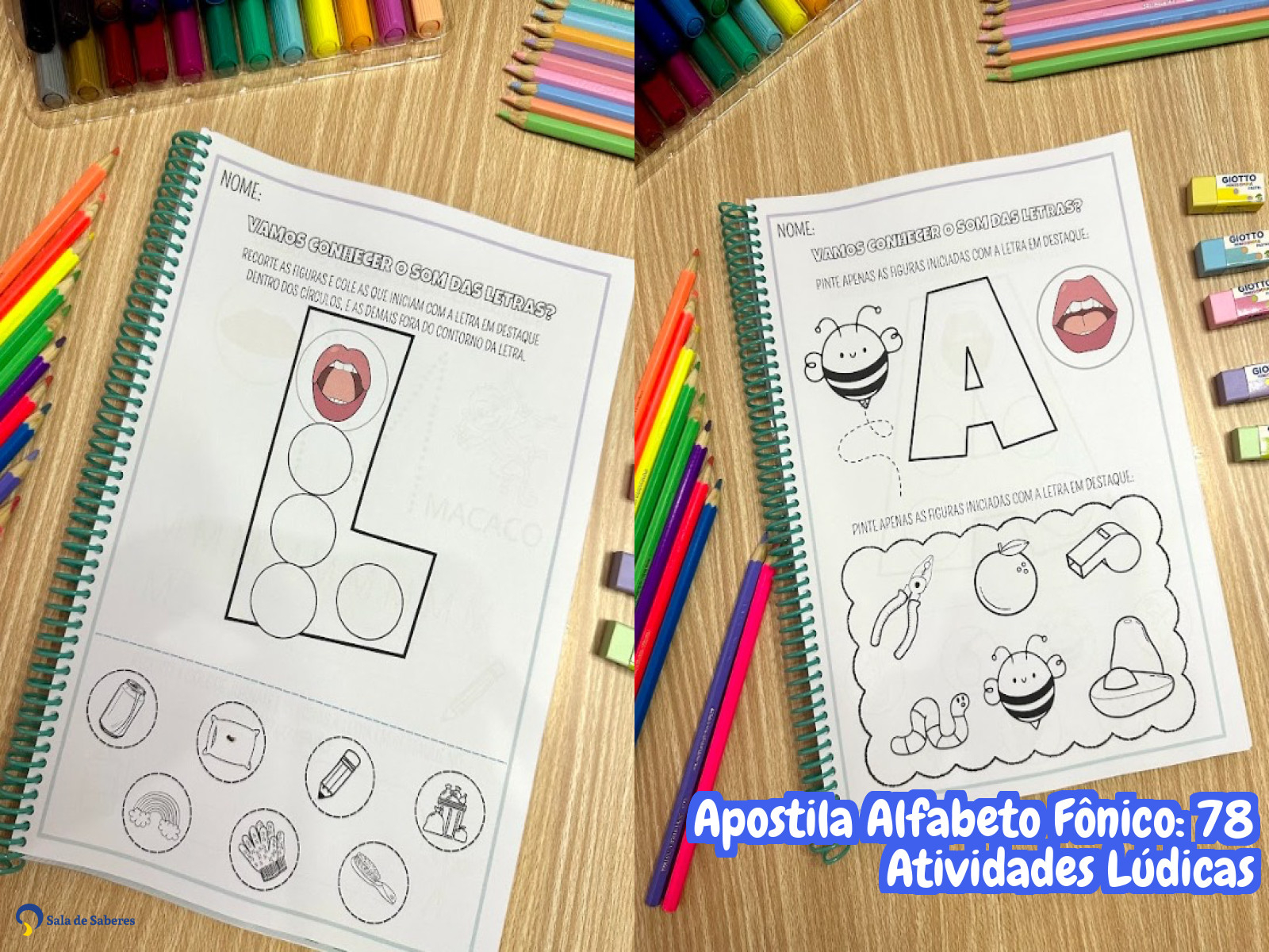 Preview de Apostila Alfabeto Fônico: 78 Atividades Lúdicas