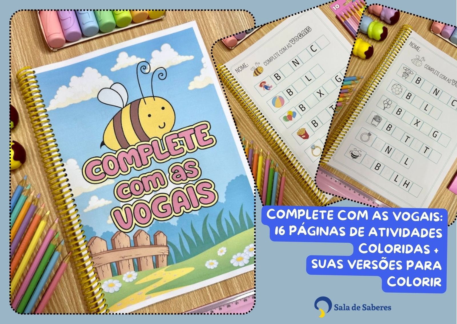 Preview de Vogais em foco: completar palavras e fortalecer a alfabetização