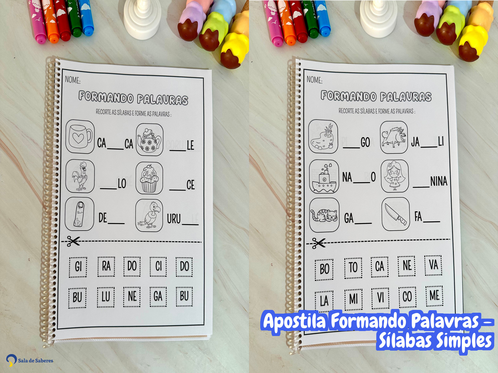 Preview de Apostila Formando Palavras - Sílabas Simples