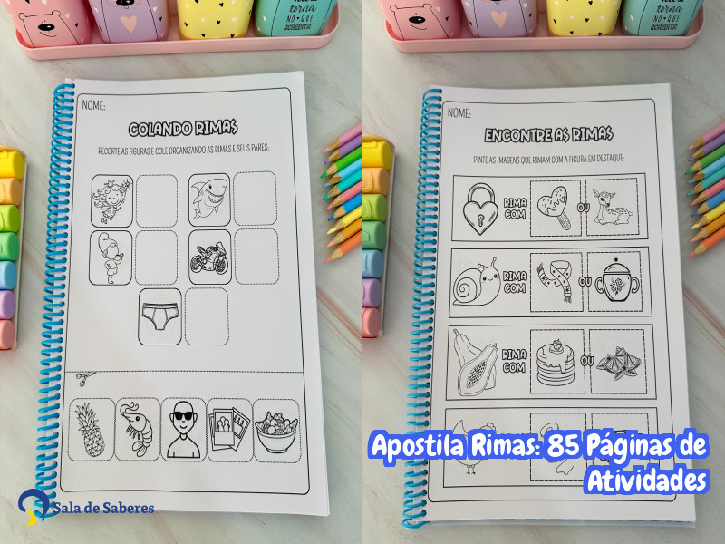 Imagem de Apostila Rimas: 85 Páginas de Atividades