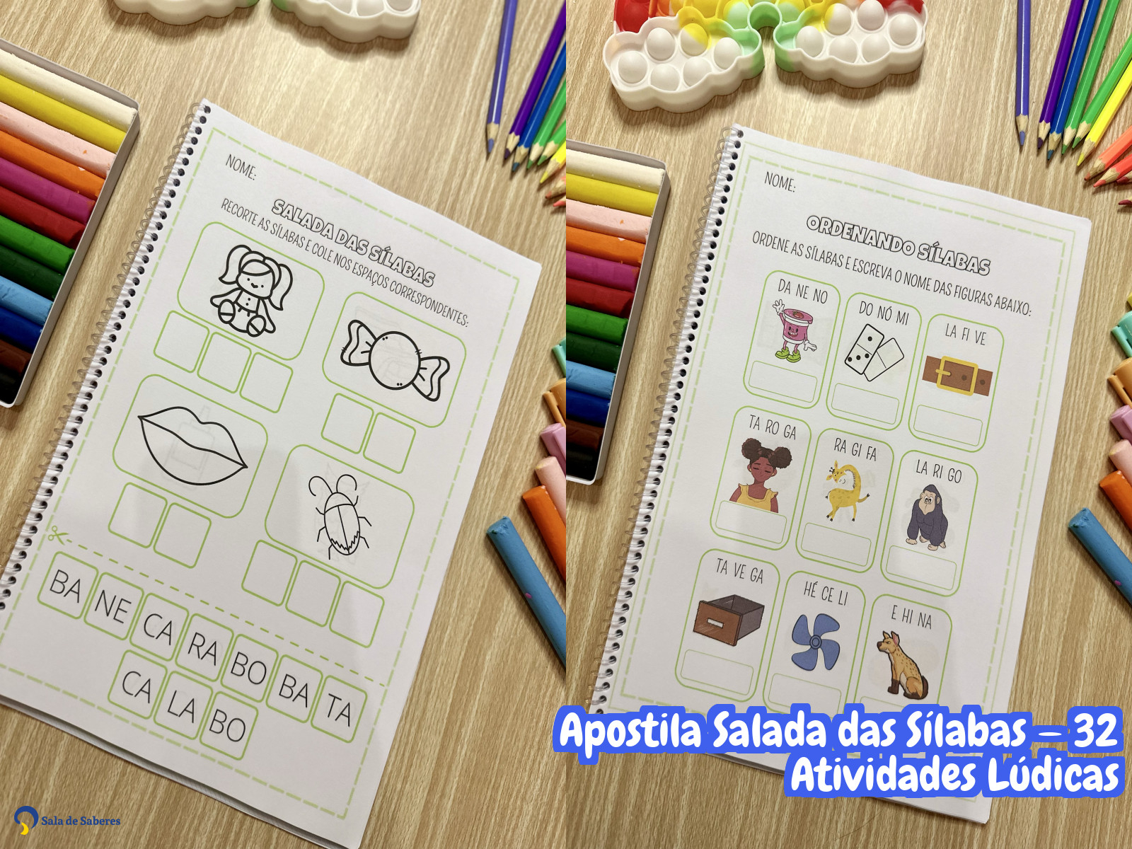 Preview de Apostila Salada das Sílabas — 32 Atividades Lúdicas