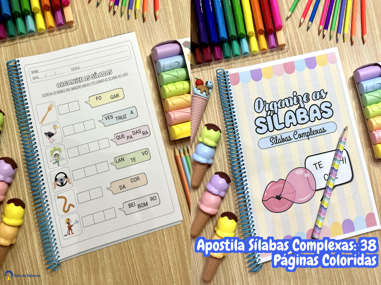 Preview de Apostila Organize Sílabas Complexas - Alfabetização