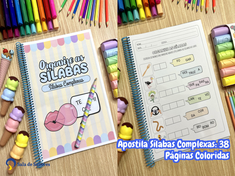 Imagem de Apostila Organize Sílabas Complexas - Alfabetização