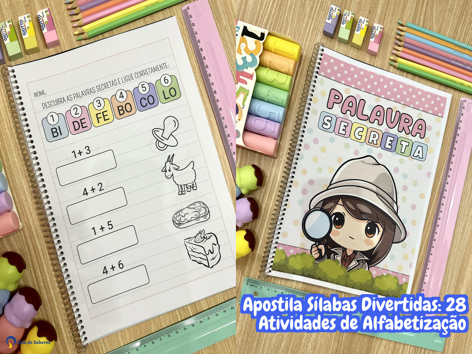 Preview de Apostila Sílabas Divertidas: 28 Atividades de Alfabetização