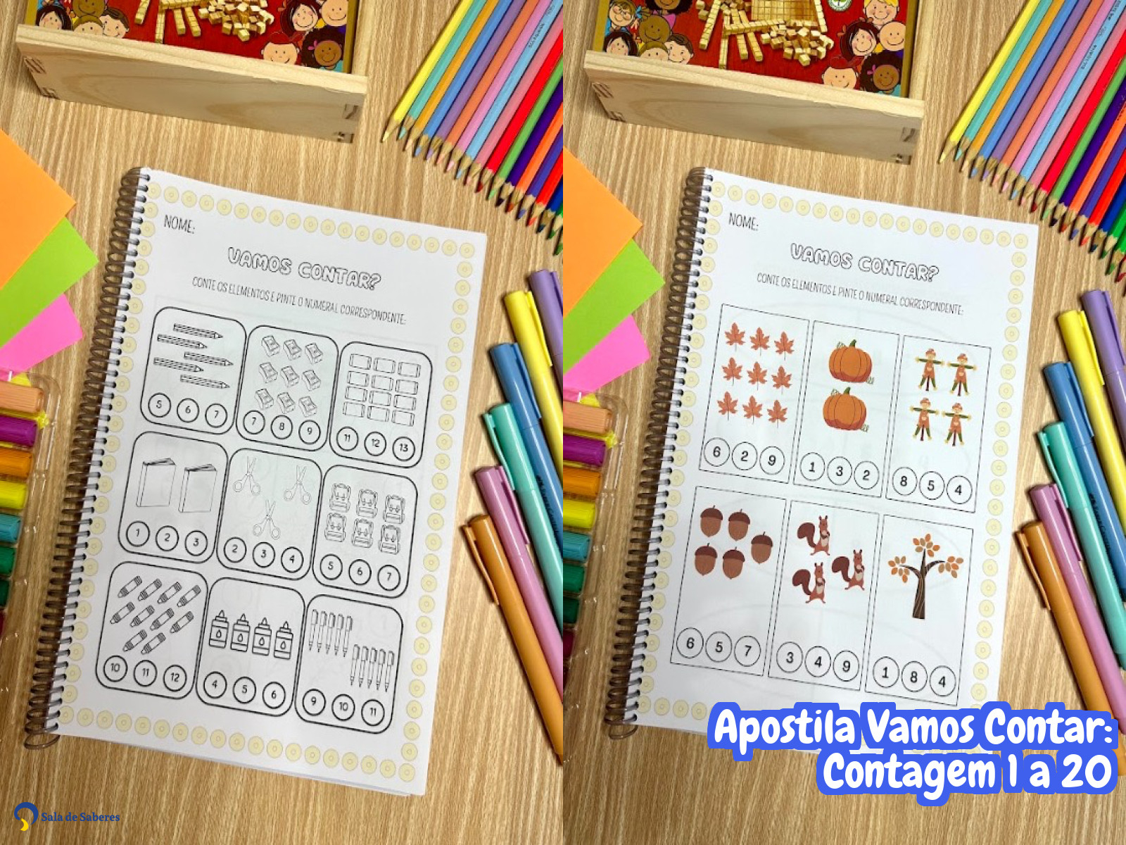 Preview de Apostila Vamos Contar: Contagem 1 a 20