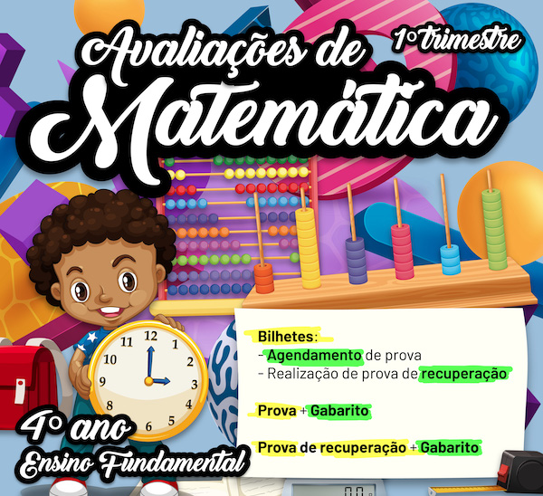 Imagem de Avaliações de Matemática - 4º ano -1º Trimestre