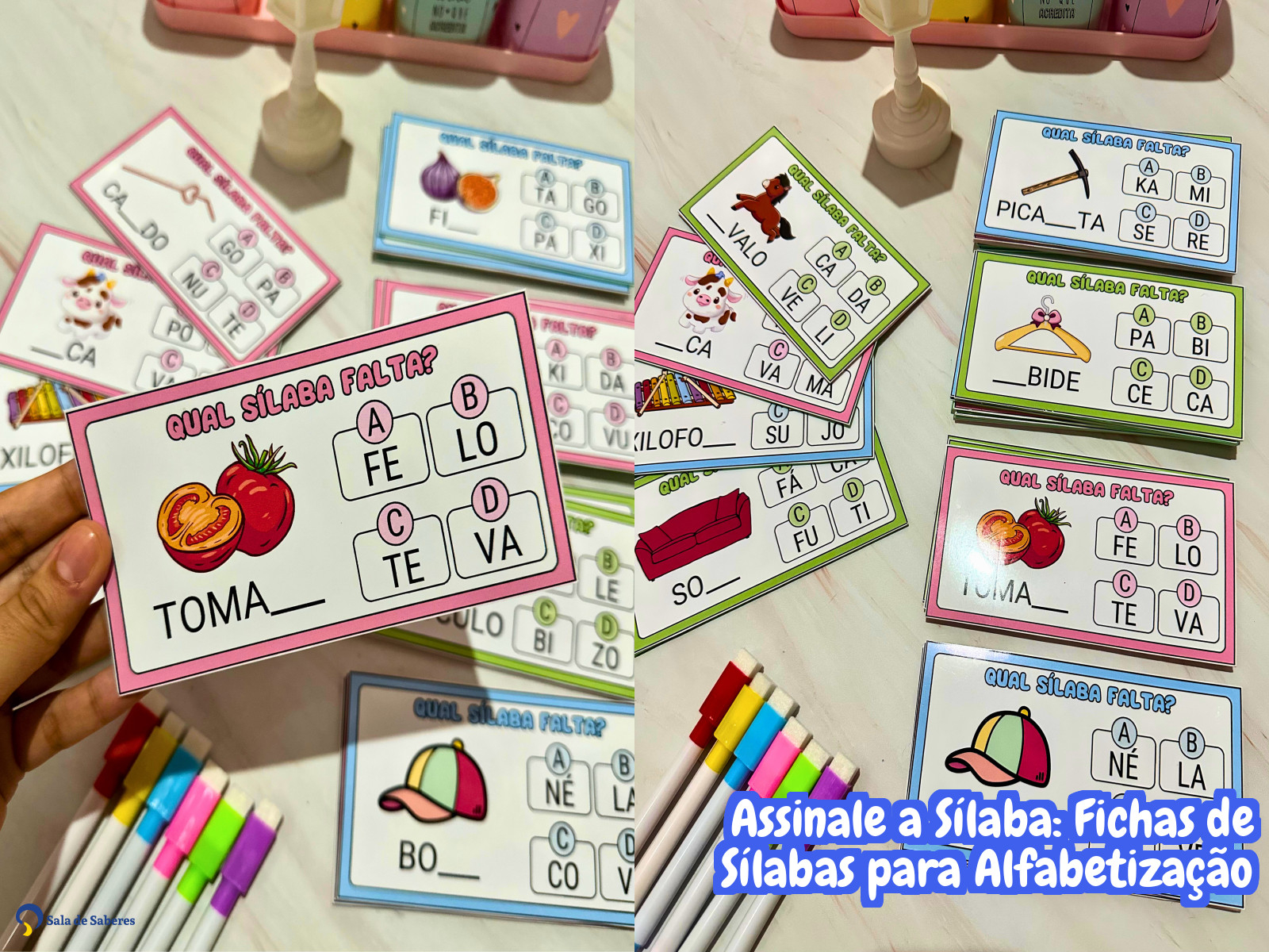 Preview de Assinale a Sílaba: Fichas de Sílabas para Alfabetização