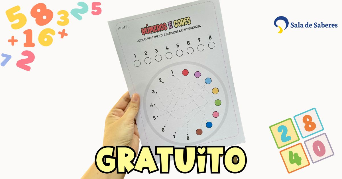 Preview de Atividade Educativa de Associação Entre Números e Cores