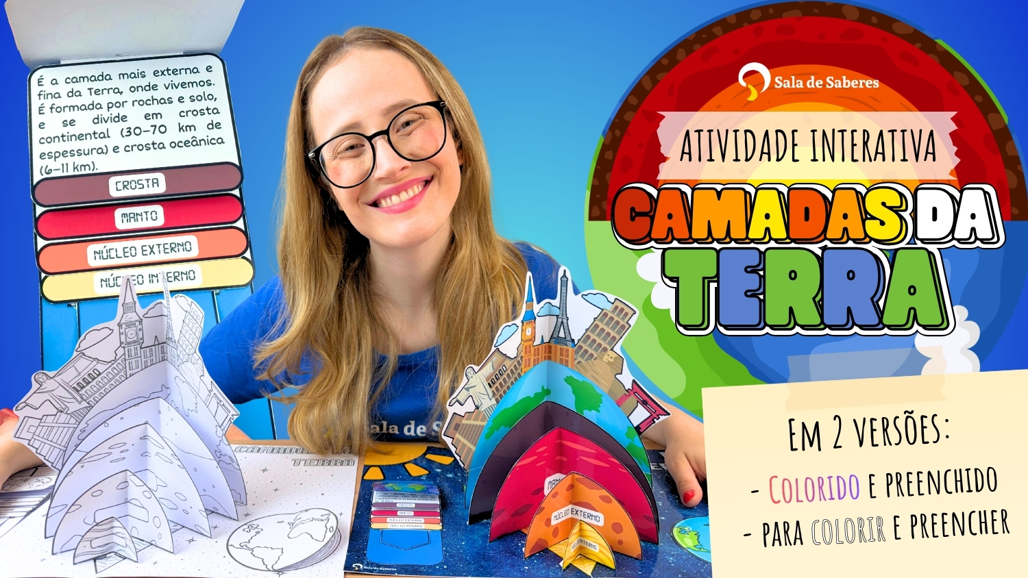 Preview de Atividade Interativa das Camadas da Terra
