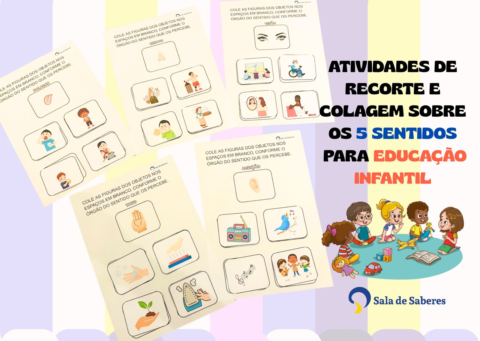 Imagem de Material Didático: Os Cinco Sentidos para Educação Infantil