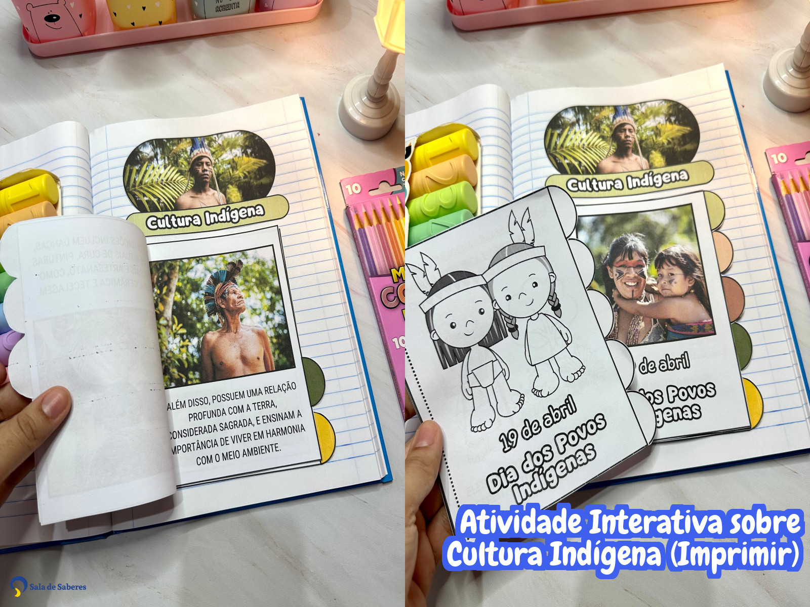 Preview de Atividade Interativa sobre Cultura Indígena (Imprimir)