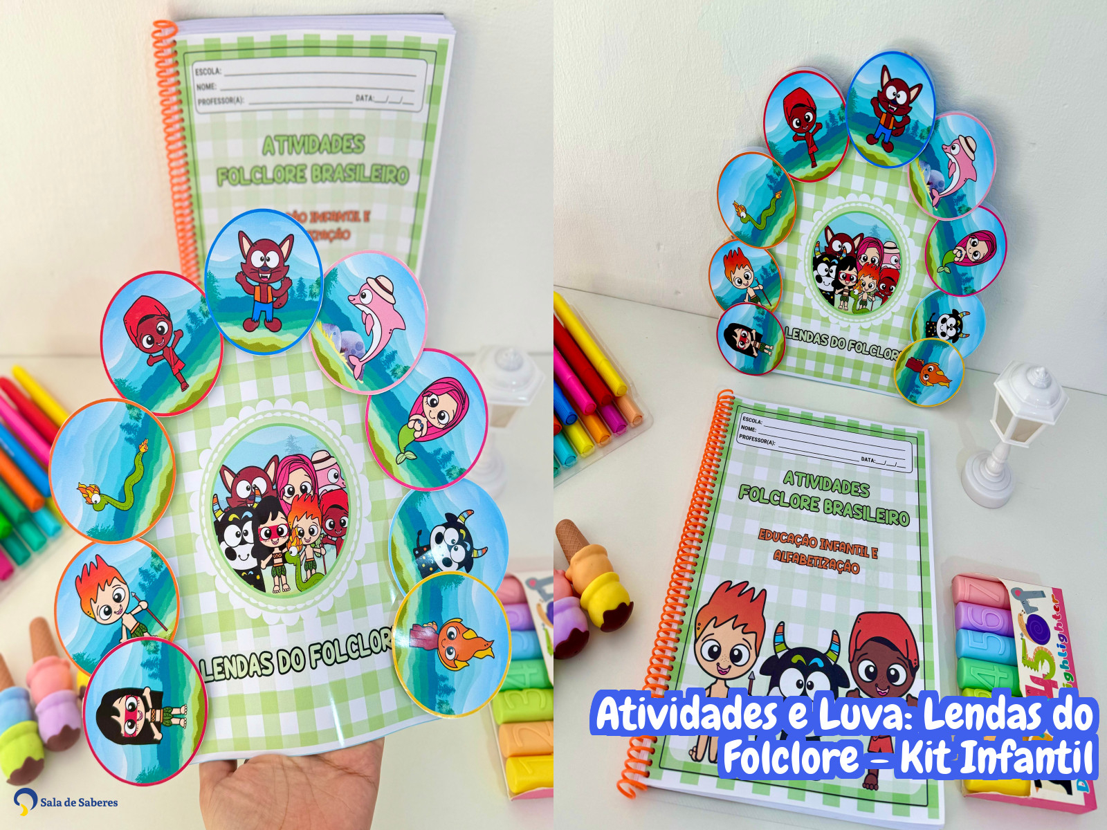 Preview de Atividades e Luva: Lendas do Folclore - Kit Infantil