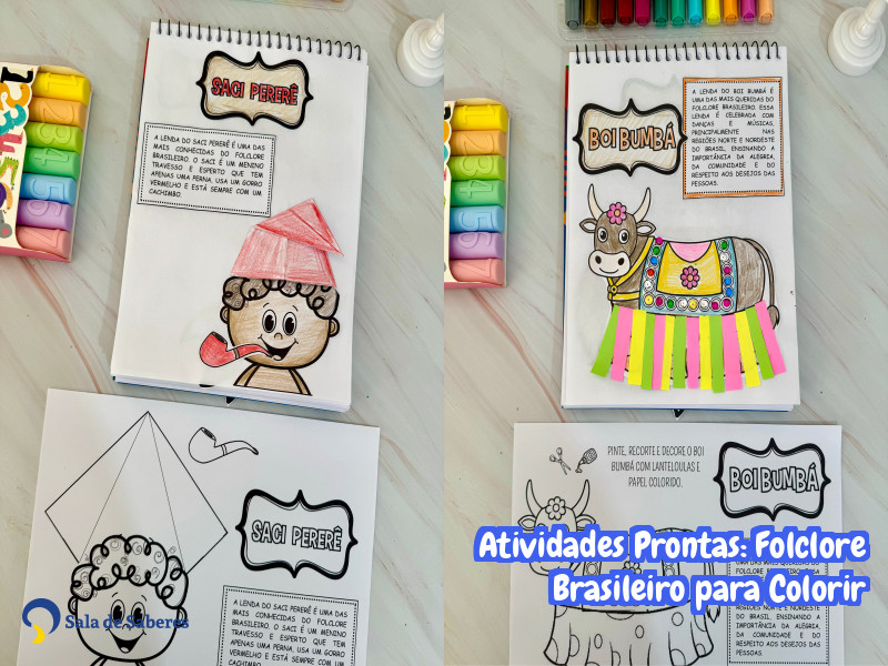 Imagem de Atividades Prontas: Folclore Brasileiro para Colorir