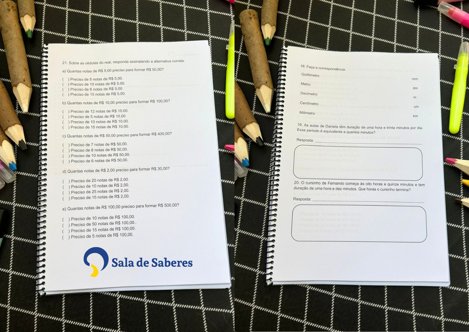 Preview de Avaliação Diagnóstica - Sondagem - 5º Ano - Matemática e LP