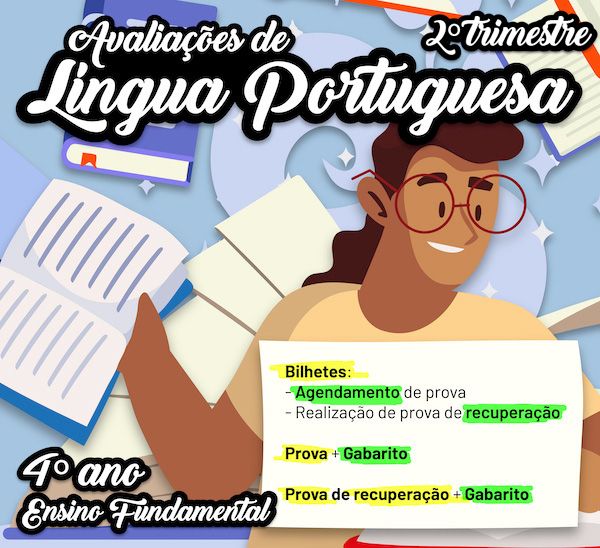 Imagem de Avaliações de Língua Portuguesa - 4º ano - 2º Trimestre