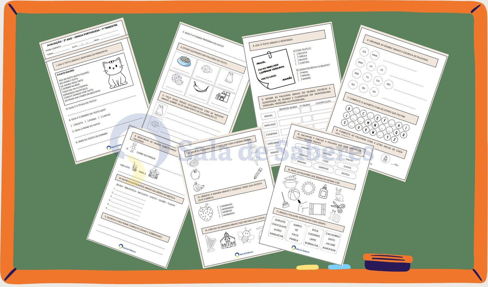 Preview de Avaliação de Língua Portuguesa – 2º Ano (1º Trimestre)