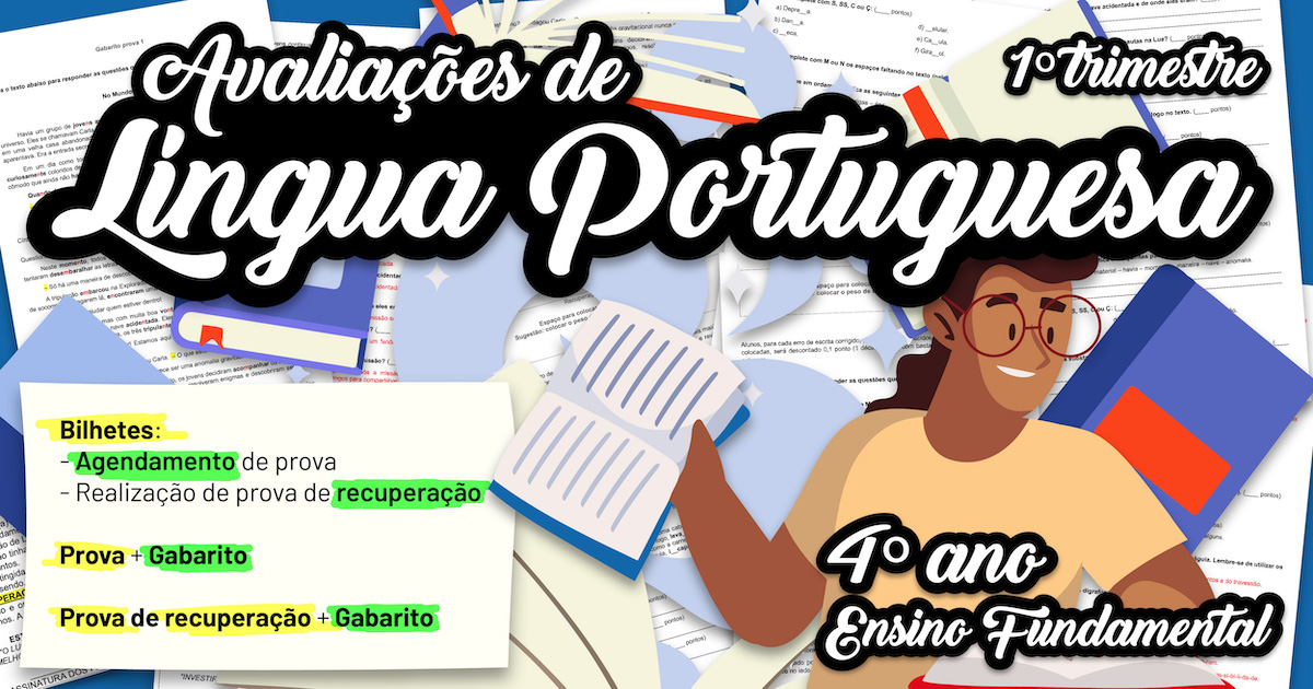 Preview de Avaliações de Língua Portuguesa - 4º ano -1º Trimestre