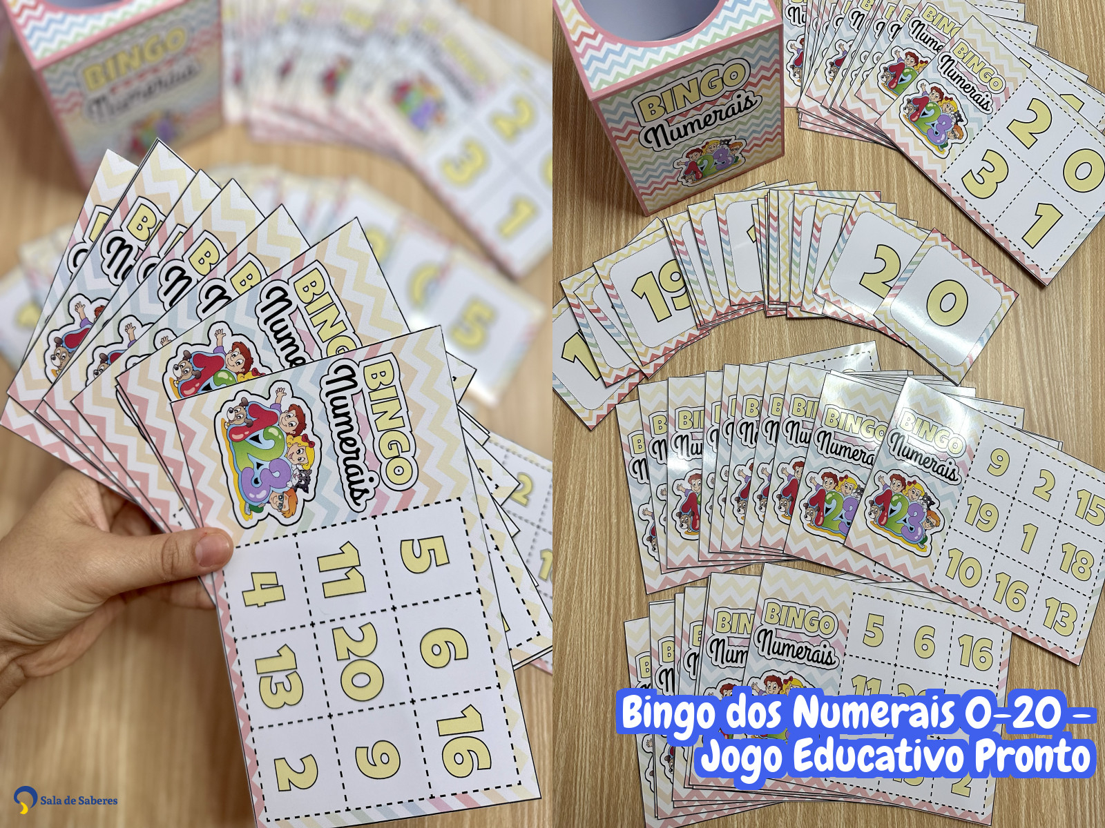 Preview de Bingo dos Numerais 0-20 - Jogo Educativo 