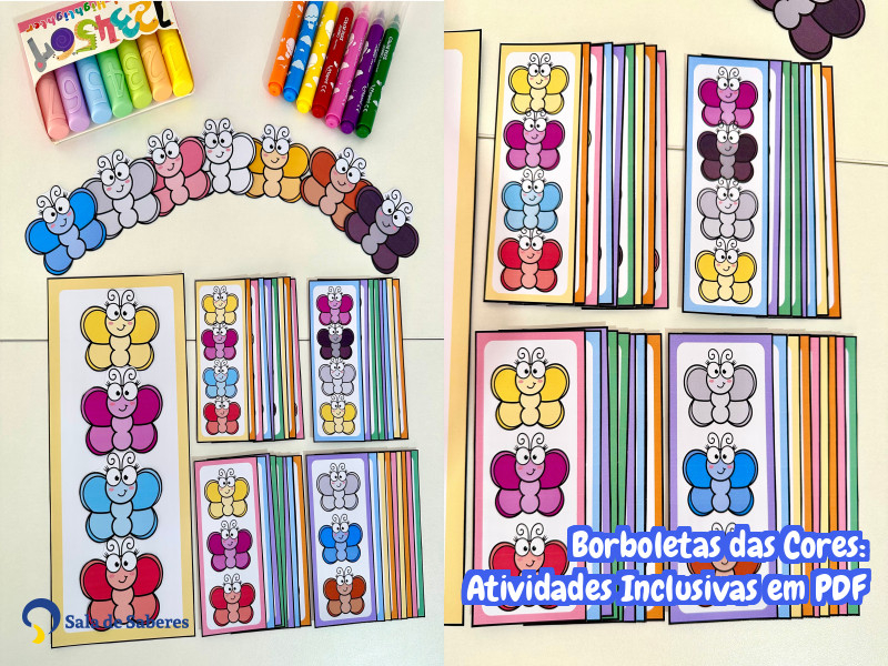 Imagem de Borboletas das Cores: Atividades Inclusivas em PDF