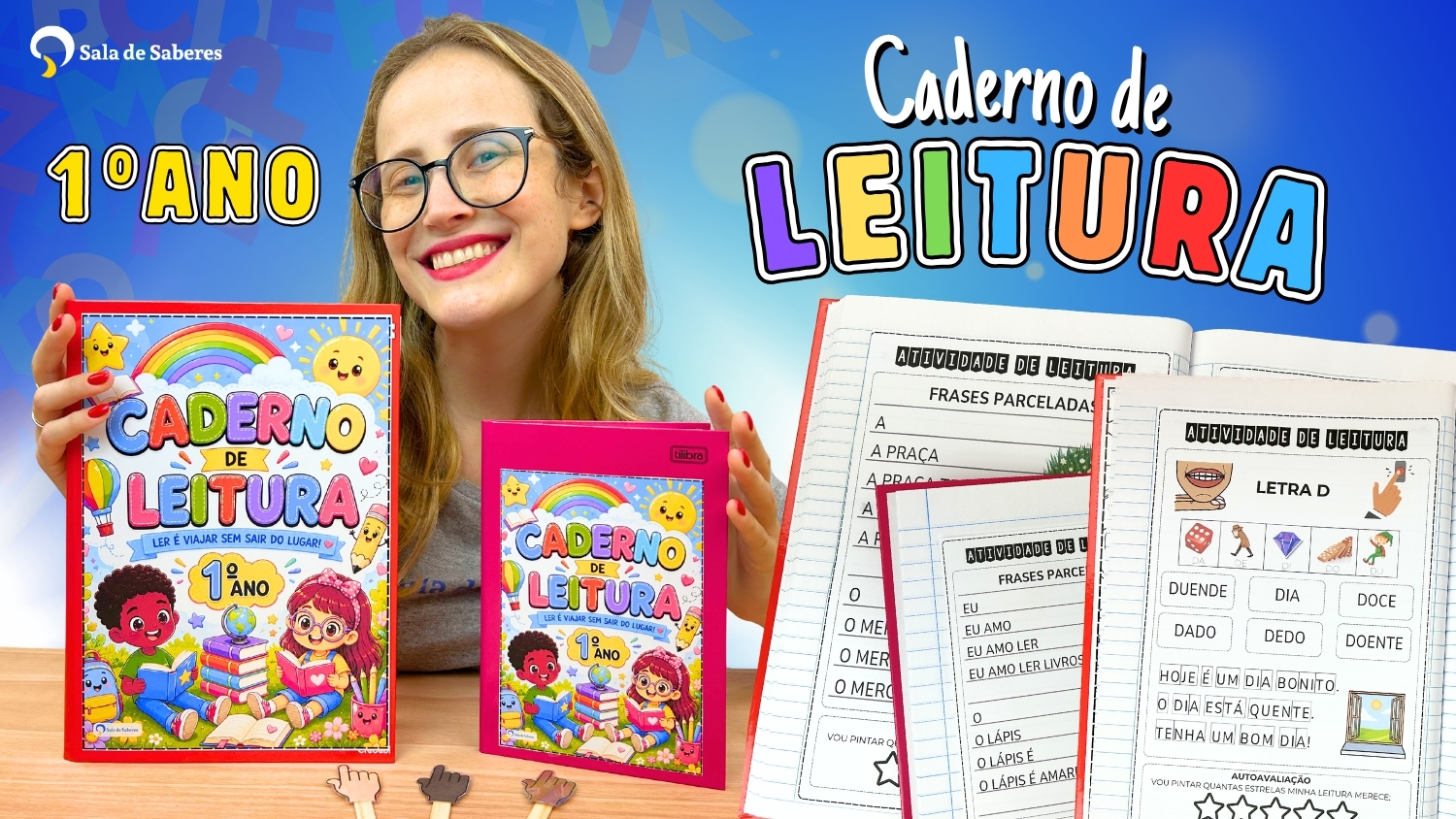 Preview de Caderno de Leitura - 1º Ano do EF - Palavras - Frases - Textos - 107 Páginas
