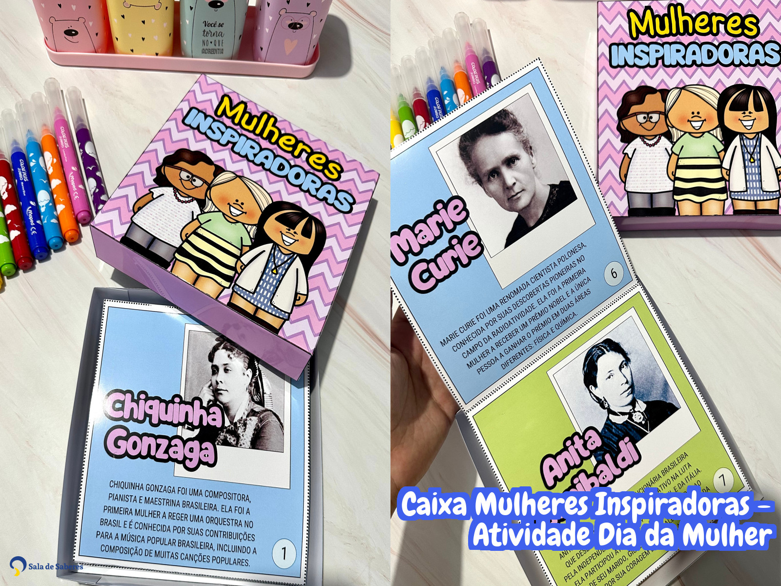 Preview de Caixa Mulheres Inspiradoras - Atividade Dia da Mulher