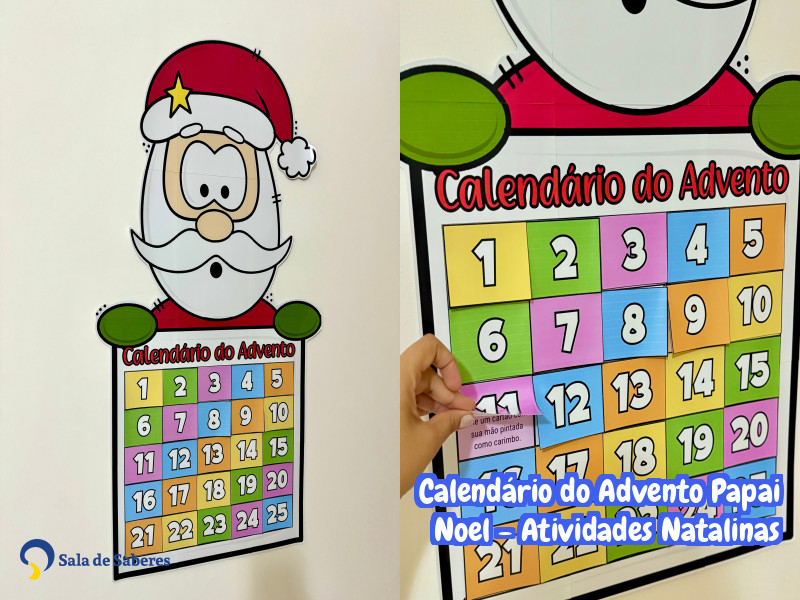 Imagem de Calendário do Advento Papai Noel - Atividades Natalinas