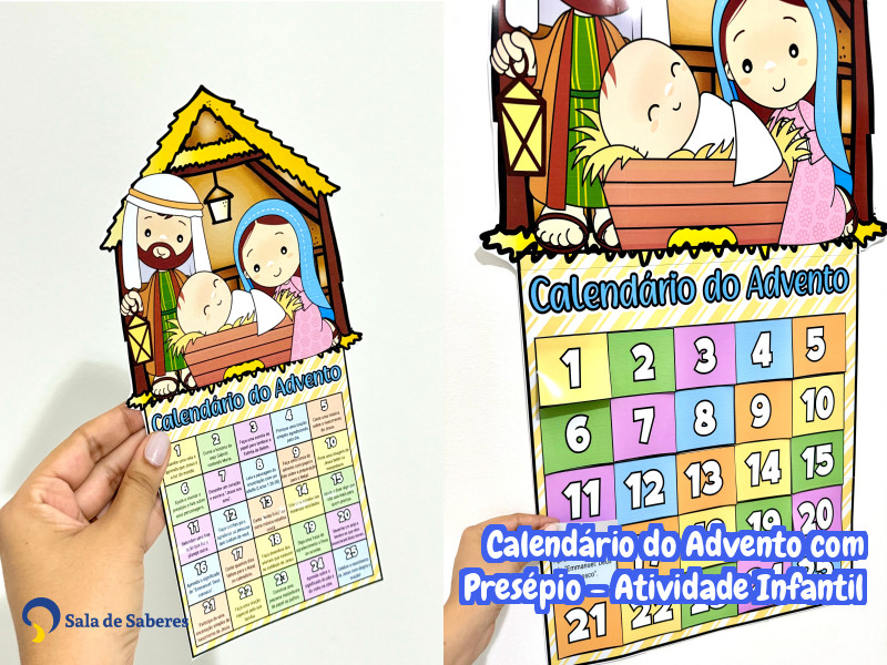 Imagem de Calendário do Advento com Presépio - Atividade Infantil