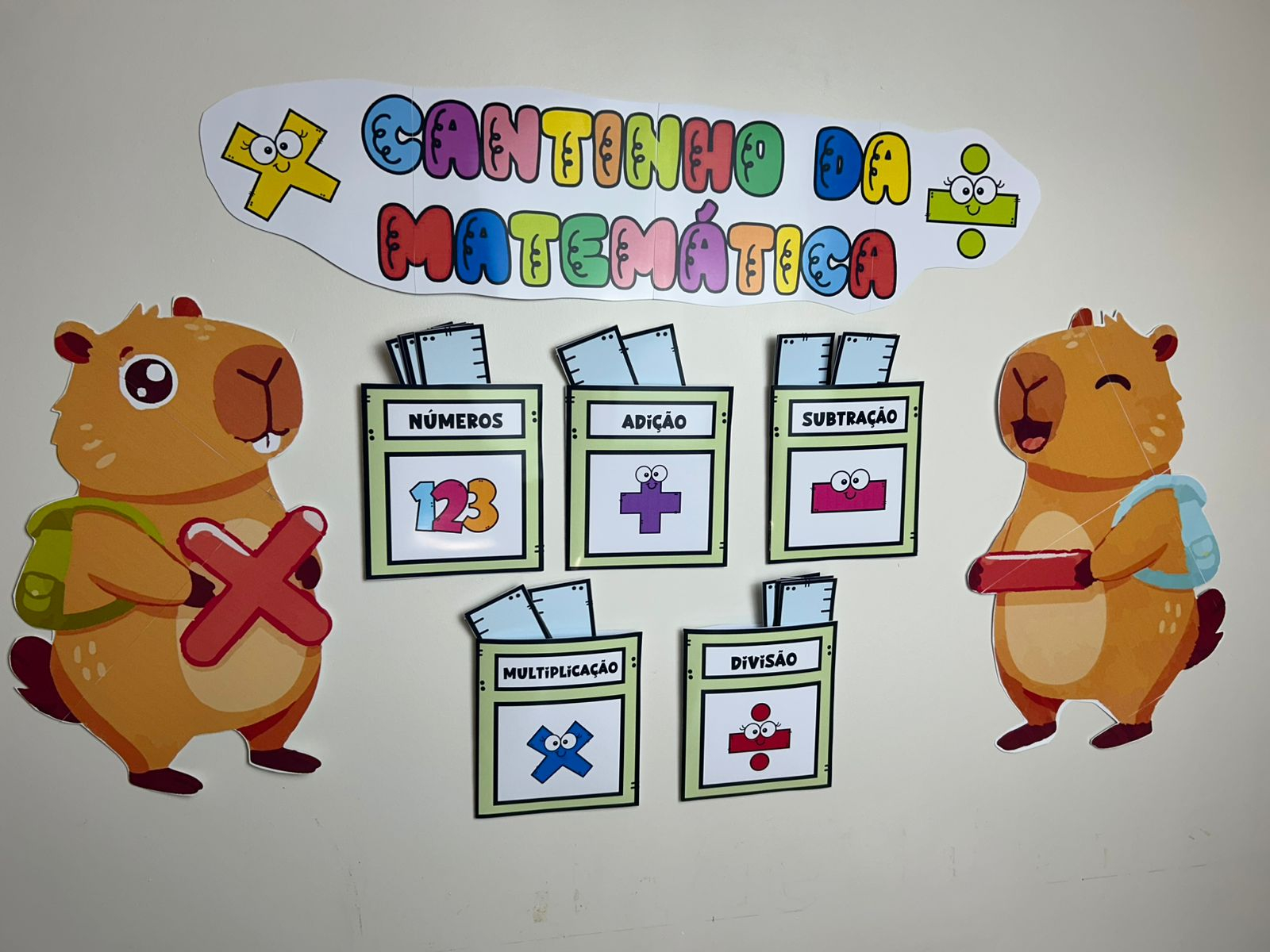Preview de Cantinho da Matemática com Tema Capivara, Muito Divertido!