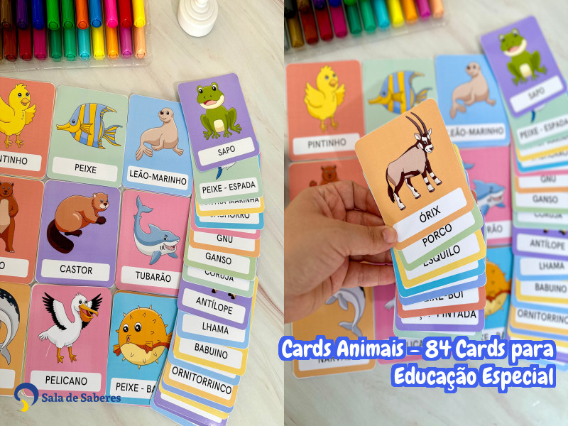 Imagem de Cards Animais - 84 Cards para Educação Especial