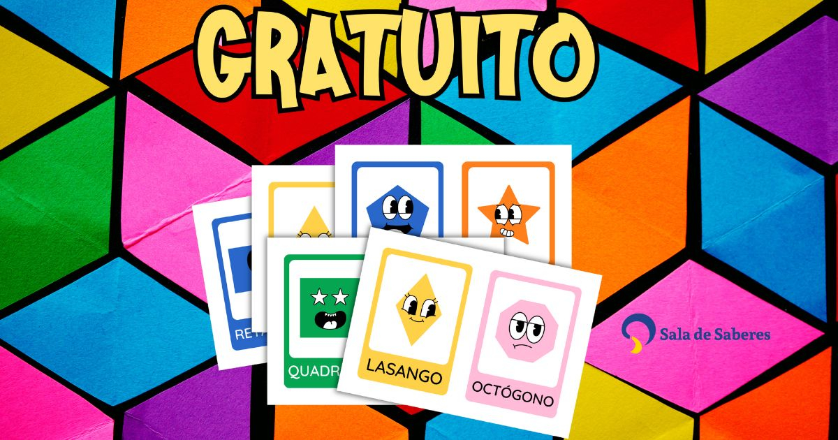 Imagem de Cartões Coloridos Para Identificar Formas Geométricas