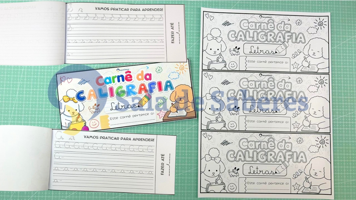 Preview de Carnê da Caligrafia das Letras — Letra Cursiva Pontilhada 