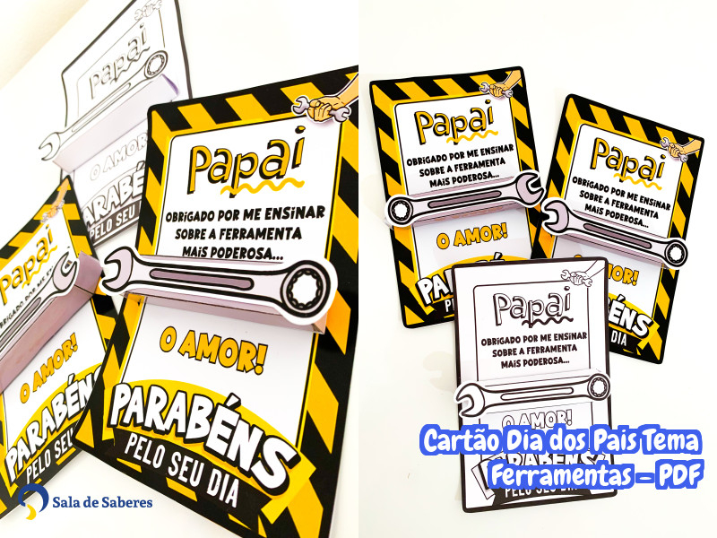 Imagem de Cartão Dia dos Pais Tema Ferramentas - PDF