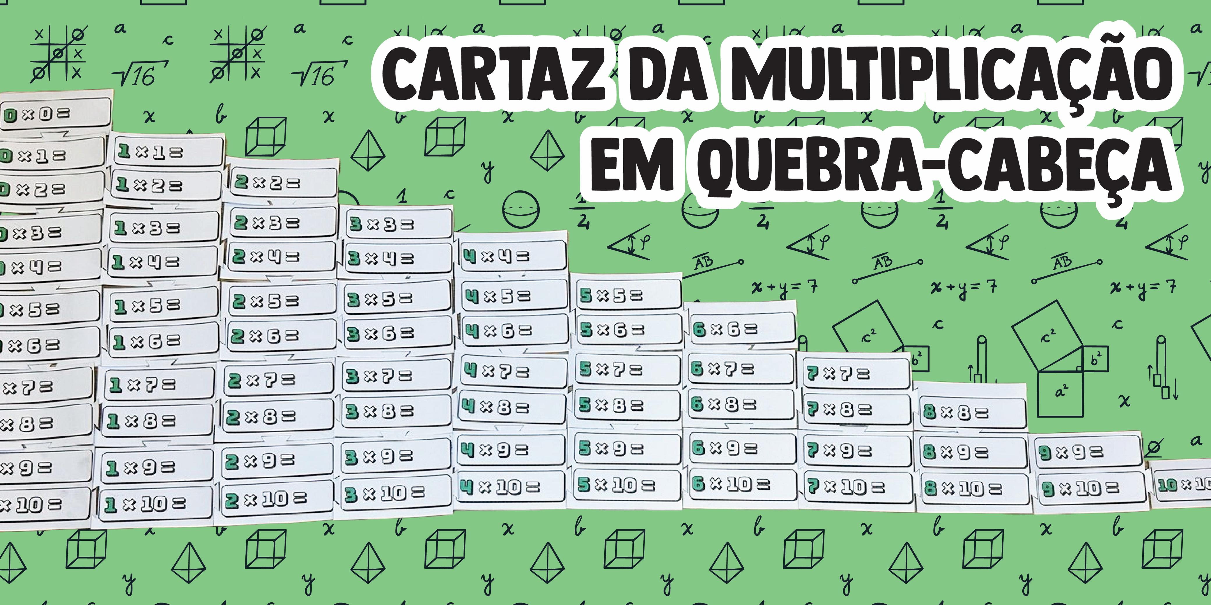 Imagem de Cartaz da Multiplicação em Quebra-Cabeça