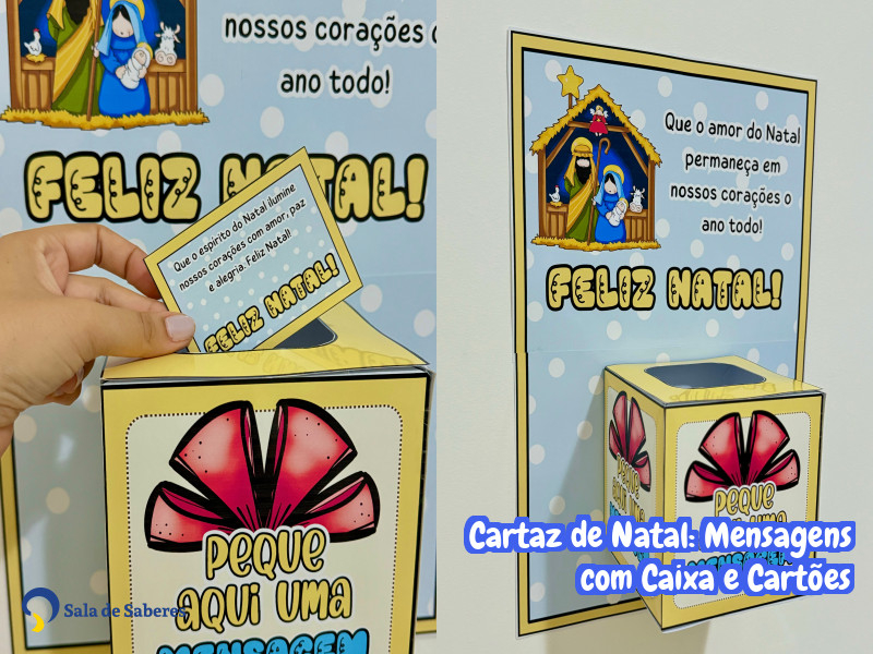 Imagem de Cartaz de Natal: Mensagens com Caixa e Cartões