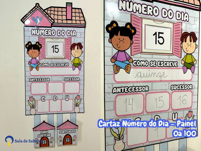 Imagem de Cartaz Número do Dia — Painel 0 a 100