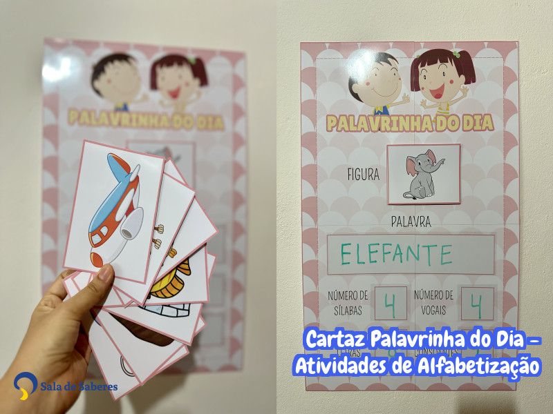 Imagem de Cartaz Palavrinha do Dia - Atividades de Alfabetização