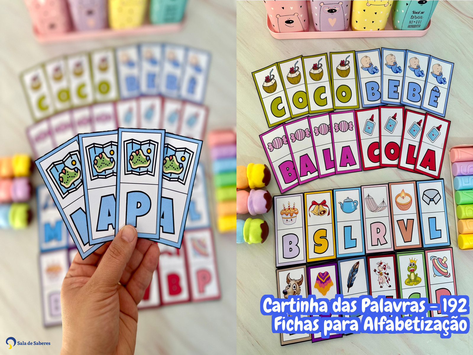 Preview de Cartinha das Palavras - 192 Fichas para Alfabetização