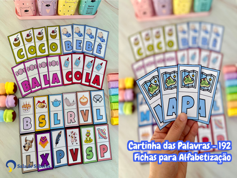 Imagem de Cartinha das Palavras - 192 Fichas para Alfabetização