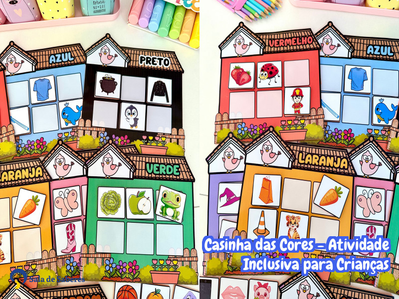 Imagem de Casinha das Cores - Atividade Inclusiva para Crianças