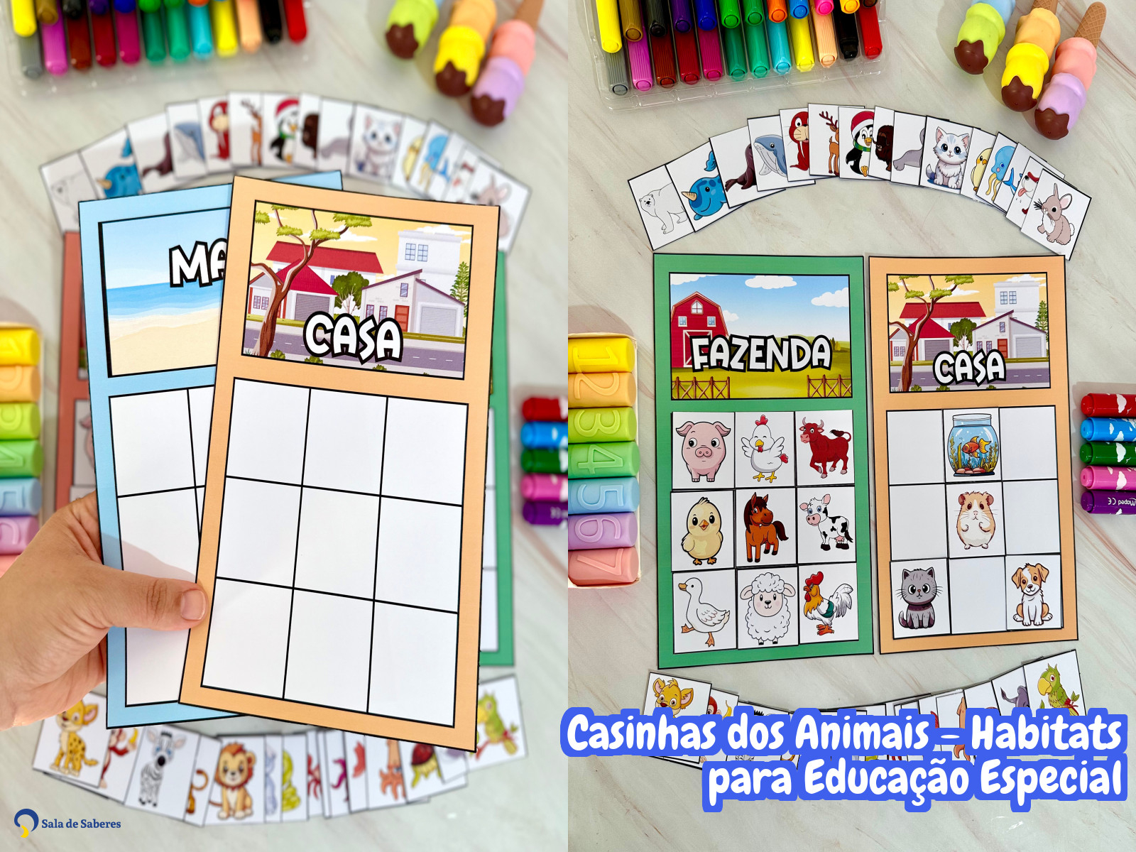Preview de Casinhas dos Animais - Habitats para Educação Especial