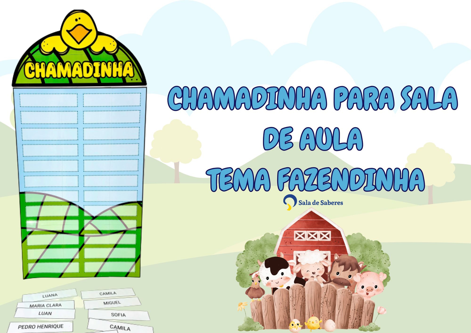 Preview de Chamadinha - Tema Fazendinha