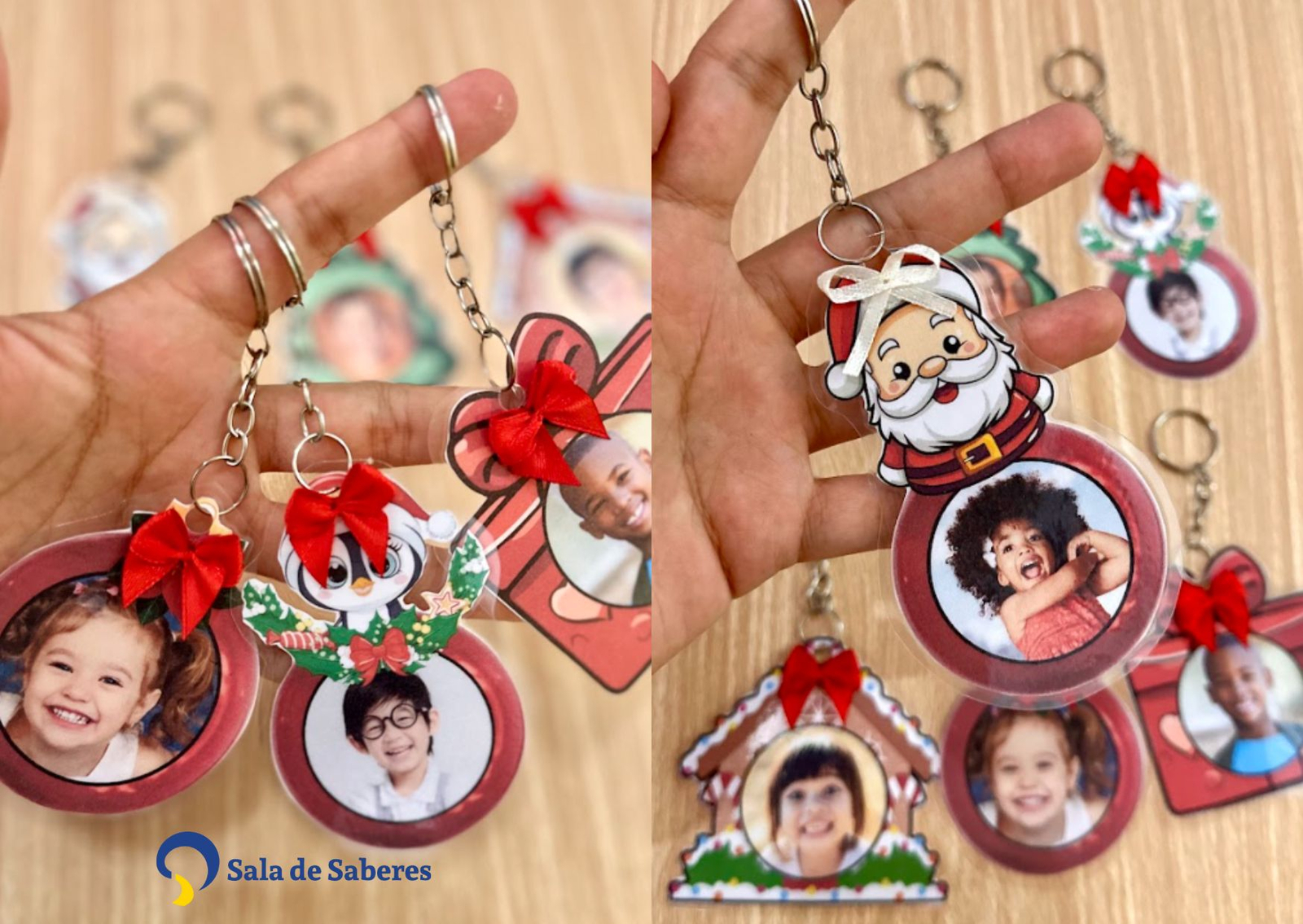 Preview de Chaveiros de Natal Personalizáveis para Crianças